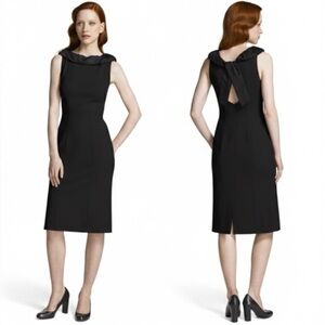 DIANE VON FURSTENBERG Wool Blend Black Dress Sz 2